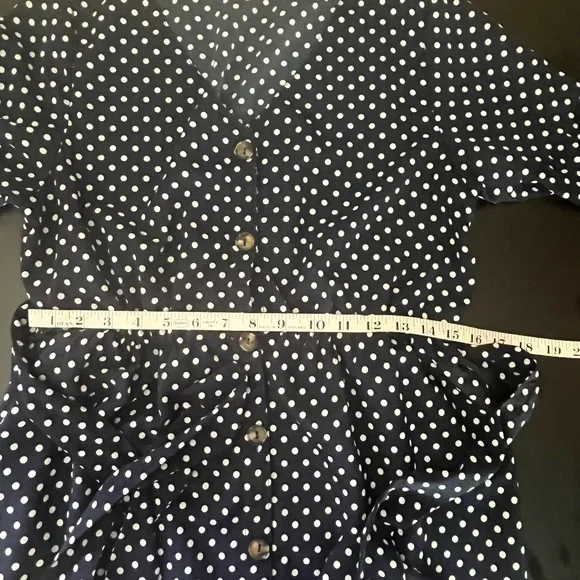 Women’s Polka Dot A-Line Loose Swing Dress Size M - Picture 9 of 13